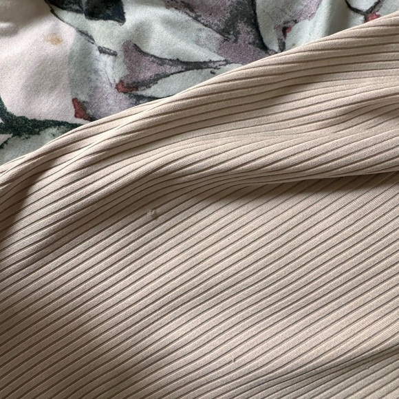 Cream Ribbed Flared Pant - Picture 4 of 4